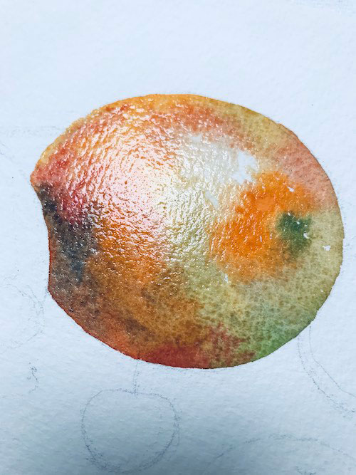 رنگ آمیزی میوه خیس در خیس